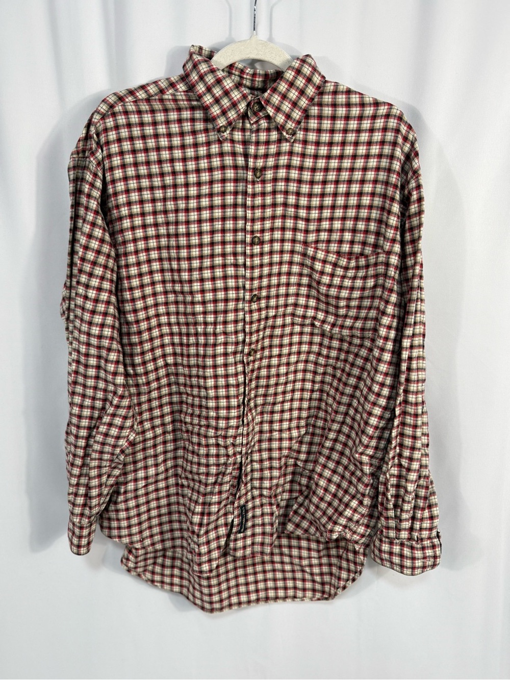 Abercrombie & Fitch Plaid Flannel Button-Up Shirt Wool Blend Men’s M